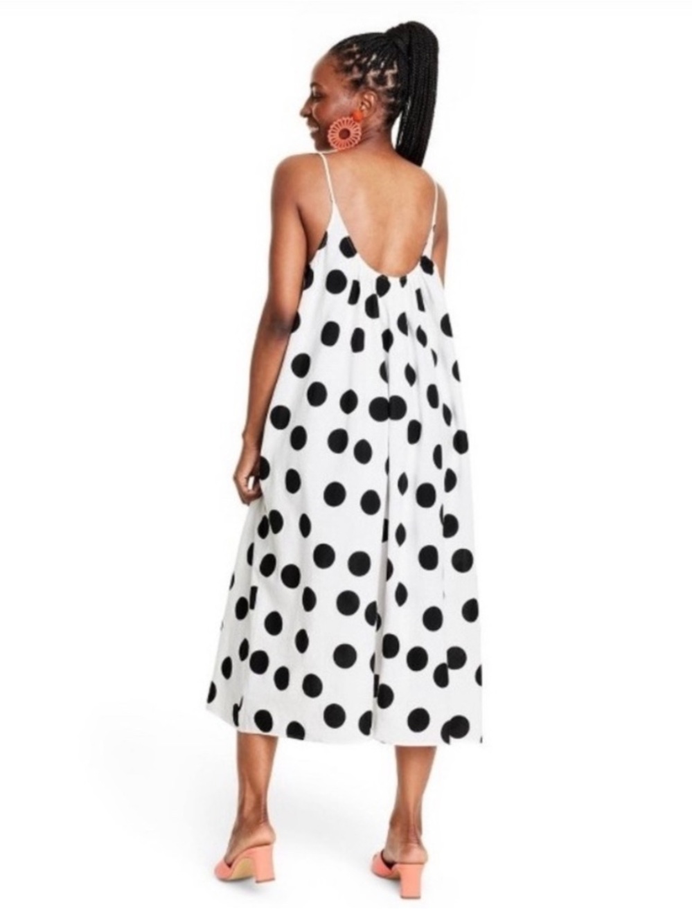 Tabitha Brown for Target Black & White Polka Dot Cover-Up Sundress. Size large. - Picture 2 of 10